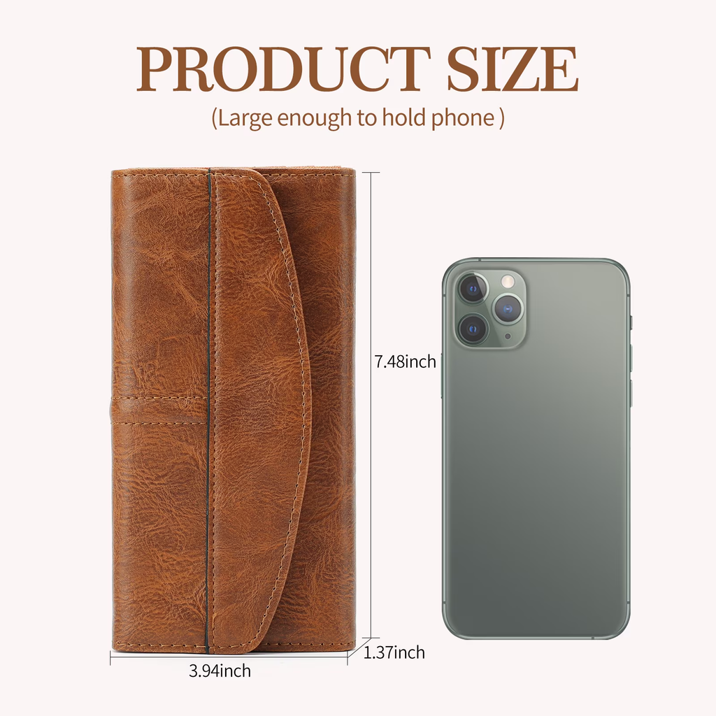 LOUEBICA Womens Wallet Large Capacity Leather RFID Blocking Wallets for Women Clutch Credit Card Holder with Zipper Pocket