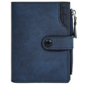 LOUEBICA Wallet for Men Large Capacity Leather RFID Blocking Trifold Wallet with 2 ID Windows and 15 Card Holders