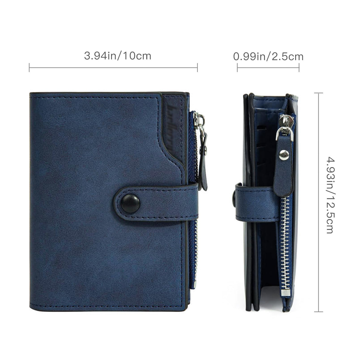 LOUEBICA Wallet for Men Large Capacity Leather RFID Blocking Trifold Wallet with 2 ID Windows and 15 Card Holders