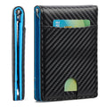 LOUEBICA Wallet for Men Leather Slim Bifold Card Holder RFID Blocking Minimalist Front Pockets Wallet with Money Clip