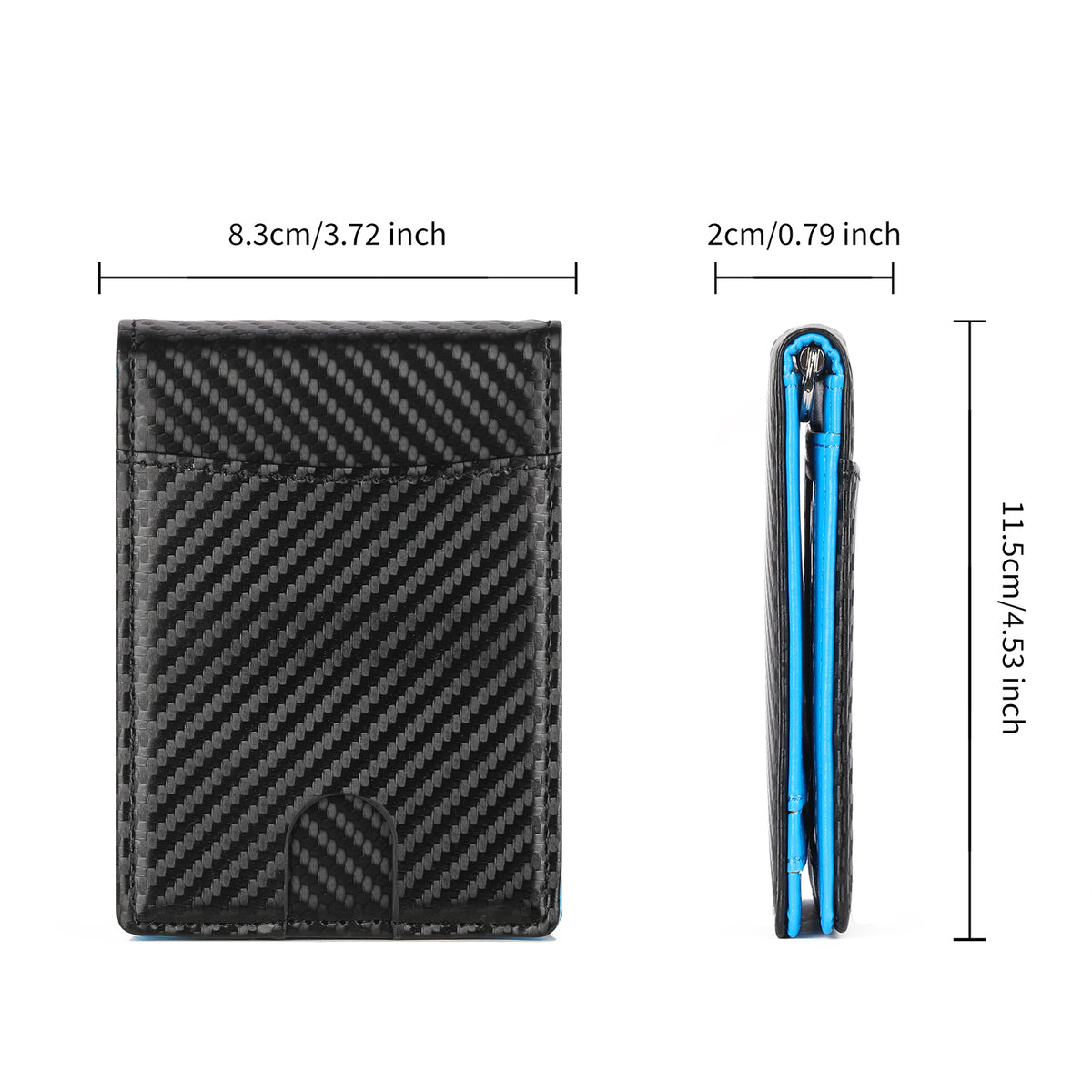 LOUEBICA Wallet for Men Leather Slim Bifold Card Holder RFID Blocking Minimalist Front Pockets Wallet with Money Clip