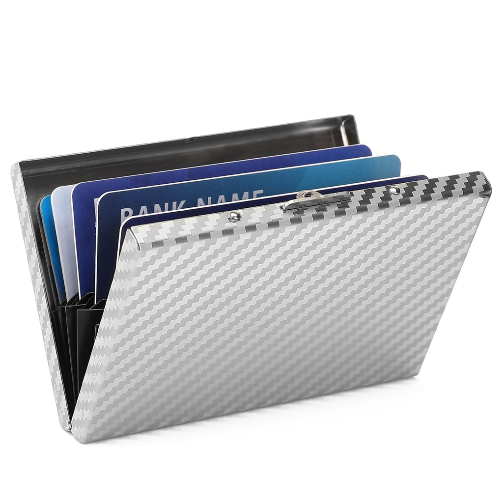 LOUEBICA RFID Stainless Steel Credit Card Wallet Slim Metal Business Card Holder for Women Men