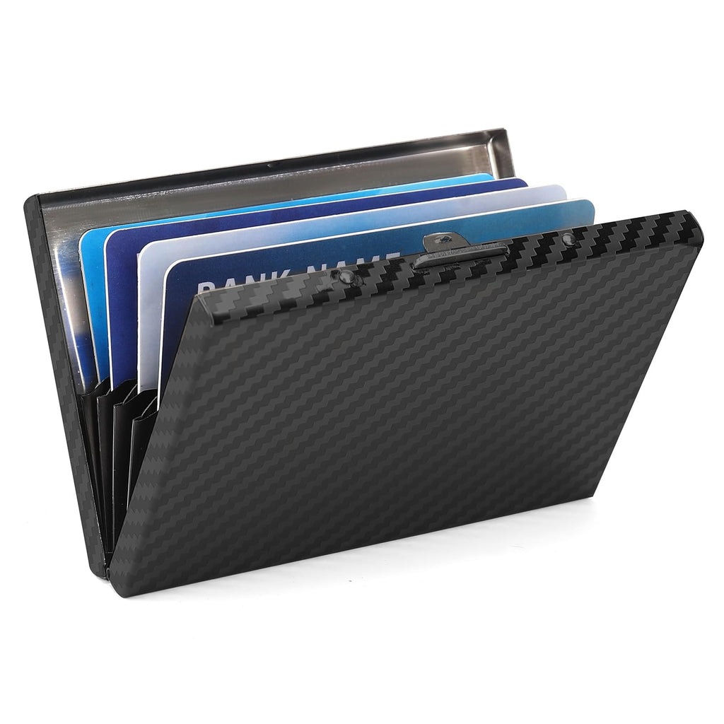 LOUEBICA RFID Stainless Steel Credit Card Wallet Slim Metal Business Card Holder for Women Men