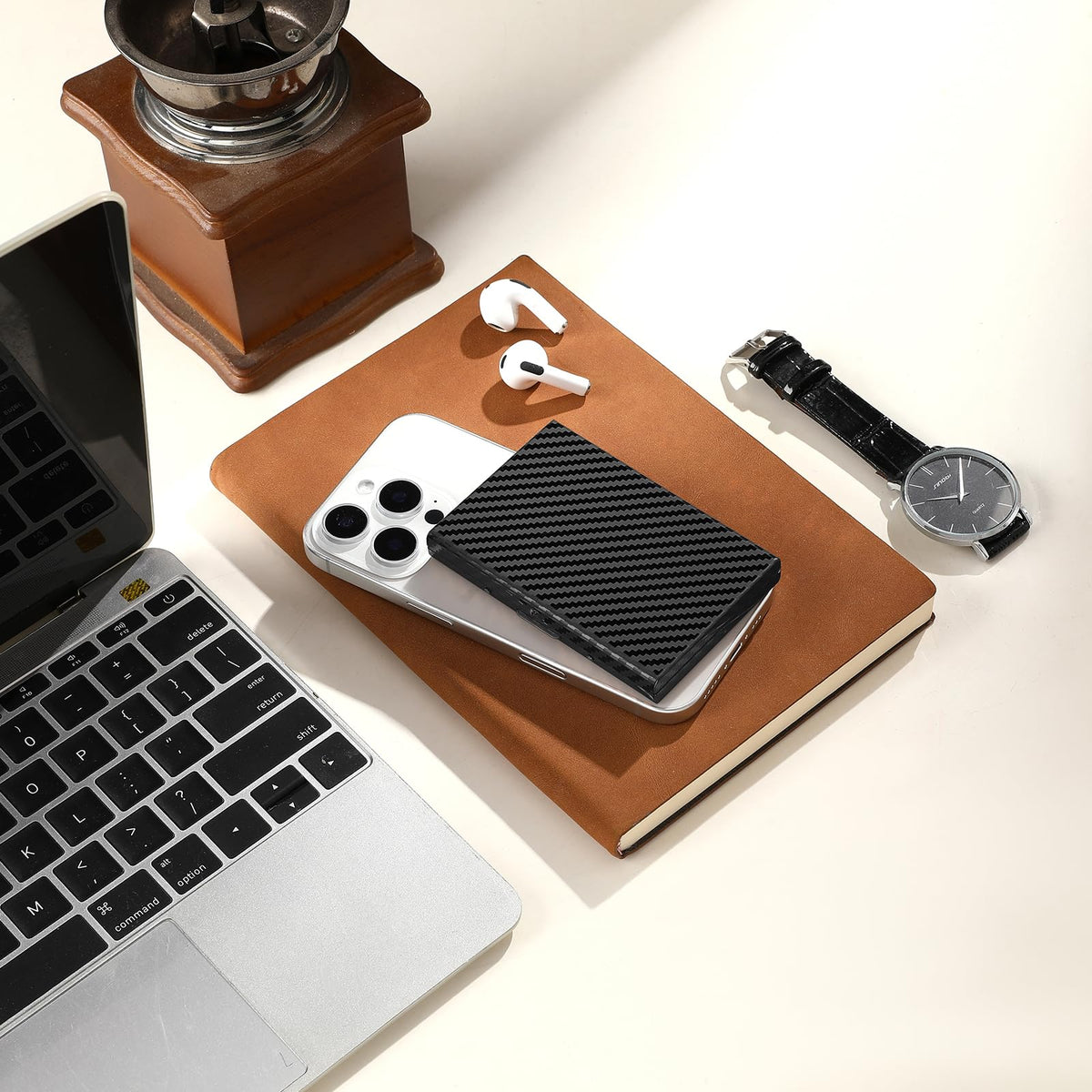 LOUEBICA RFID Stainless Steel Credit Card Wallet Slim Metal Business Card Holder for Women Men