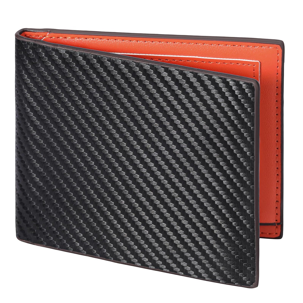 LOUEBICA Wallet for Men Leather RFID Blocking Bifold Stylish Wallet Minimalist Front Pocket Large Capacity