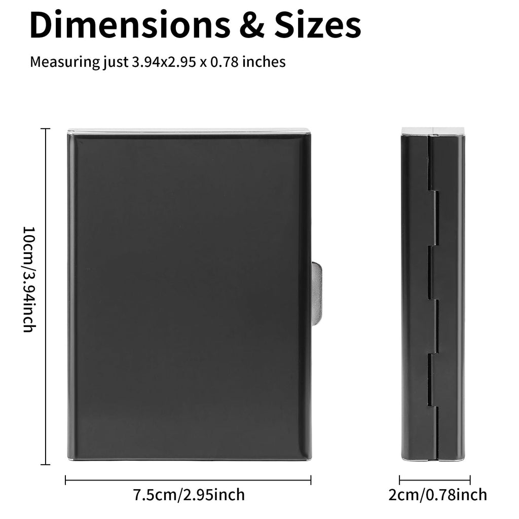 LOUEBICA Credit Card Holder Wallet Stainless Steel Card Case RFID Blocking Business Card Holder Protector for Women Men