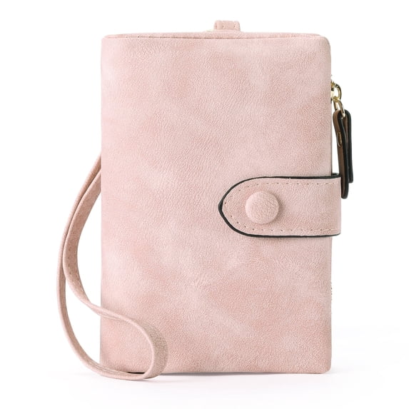 LOUEBICA Small Wallets for Women Leather Bifold RFID Blocking Card Holder Compact Wallet Women with Zipper Coin Pocket