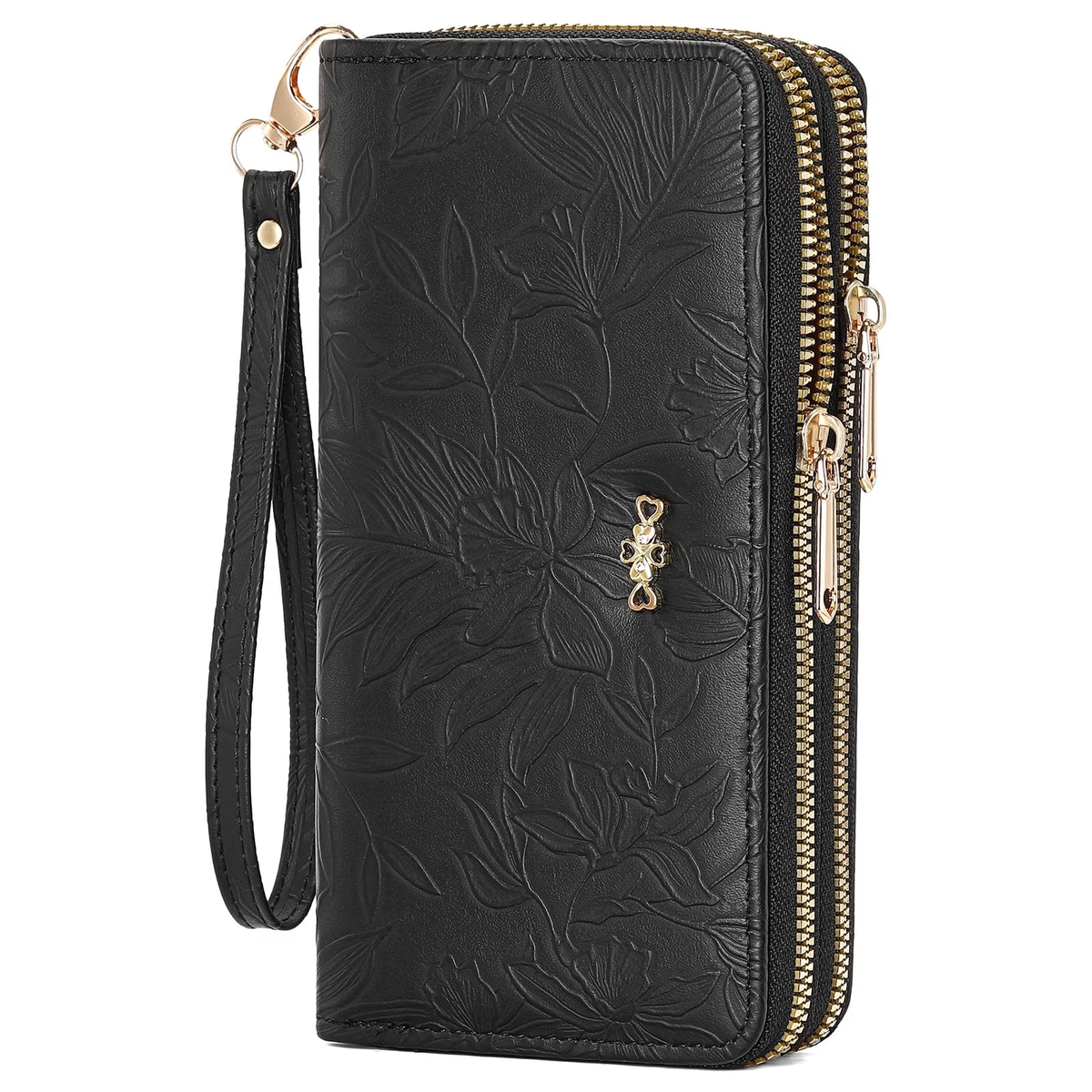 LOUEBICA Wallet for Women Clutch Double Zip Around Credit Card Holder Leather Women's Wallet Large Capacity