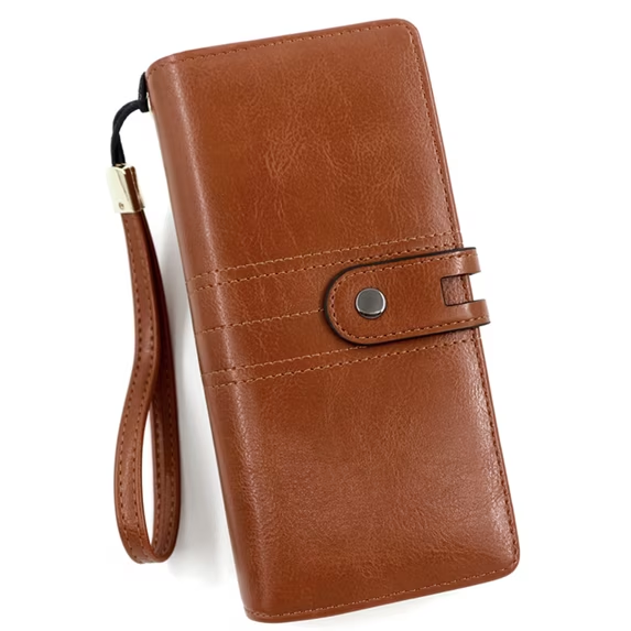 LOUEBICA Wallet for Women Clutch Double Zip Around Credit Card Holder Leather Women's Wallet Large Capacity