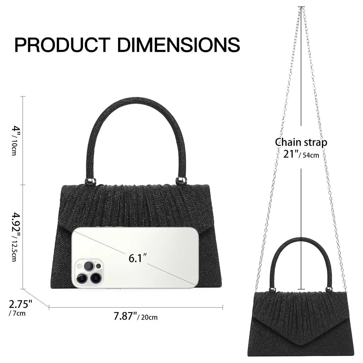 LOUEBICA Evening Bag Sparkly Clutch Purses for Women Wedding Party Women's Shoulder Bag Crossbody Handbags