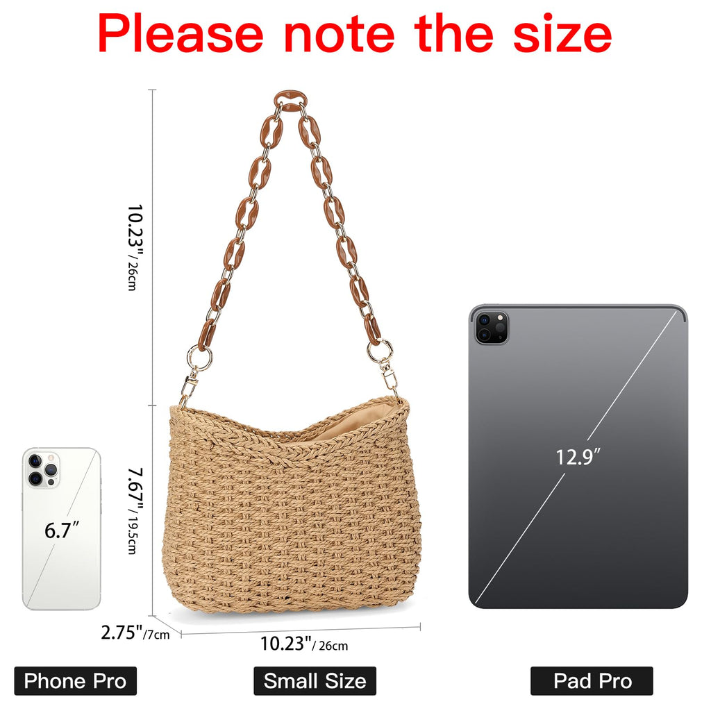 LOUEBICA Straw Summer Purses for Women, Cute Woven Beach Shoulder Bag for Vacation