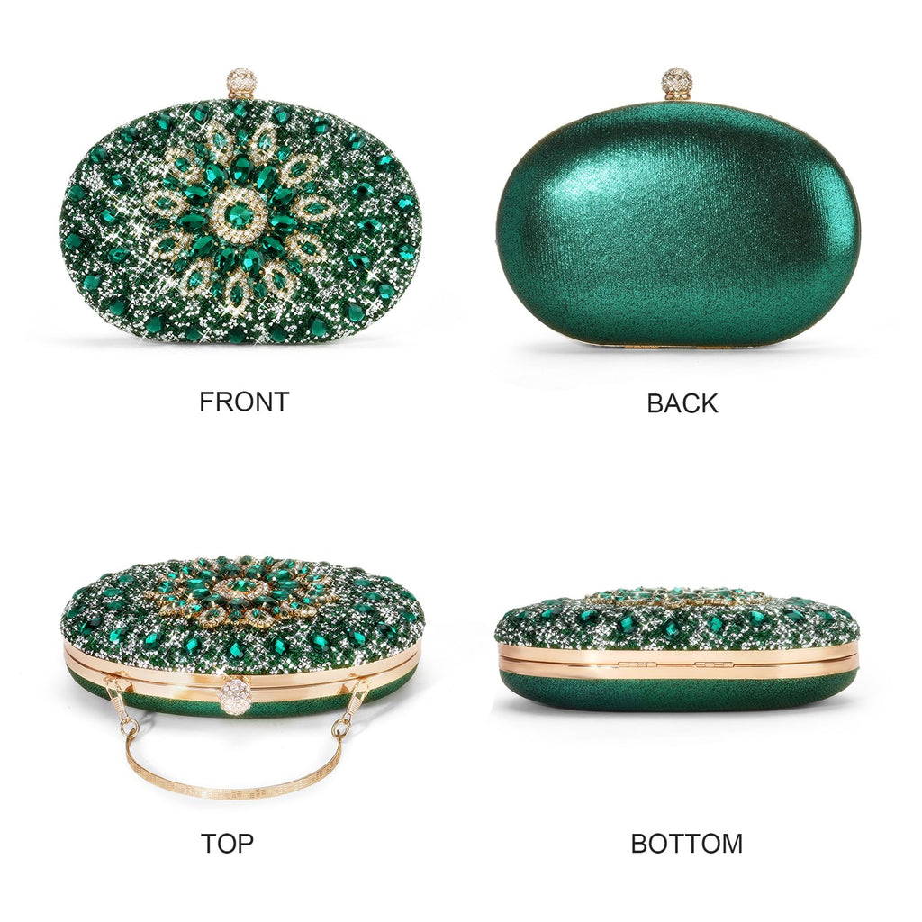LOUEBICA Rhinestone Clutch Purses for Women Evening Wedding Formal Party Purses Crystal Diamond Glitter Sparkly Handbag