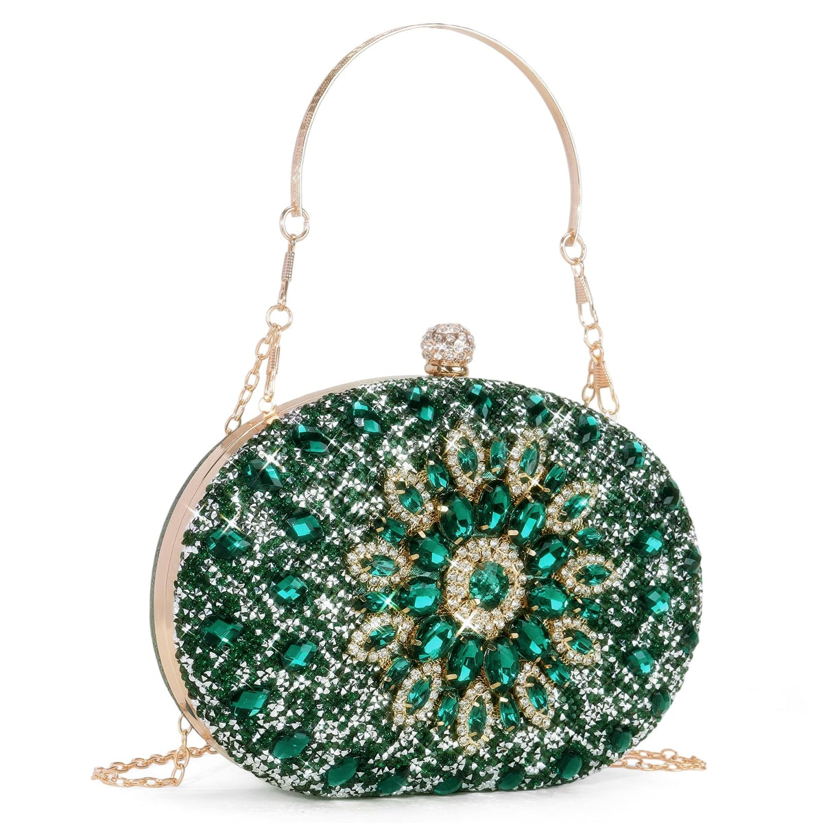 LOUEBICA Rhinestone Clutch Purses for Women Evening Wedding Formal Party Purses Crystal Diamond Glitter Sparkly Handbag