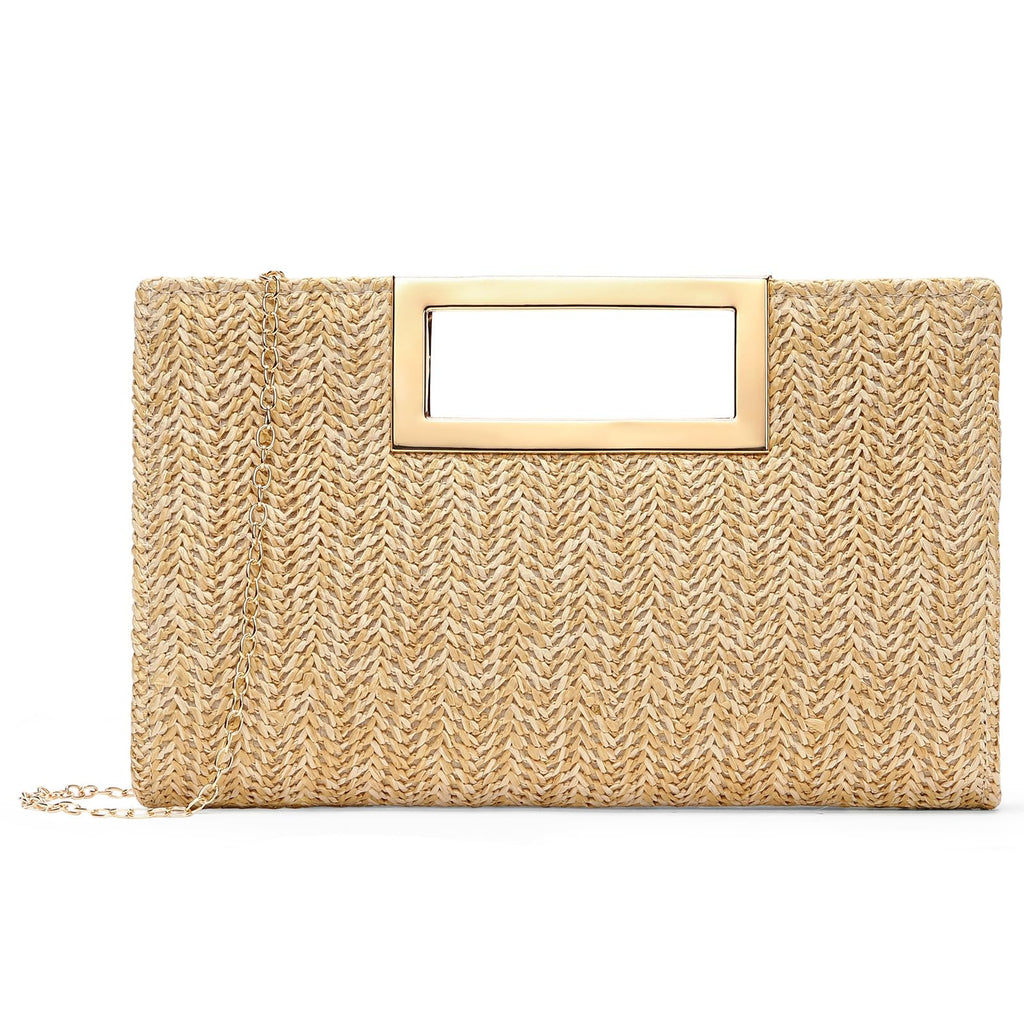 LOUEBICA Straw Clutch Handbags Summer Clutch Woven Boho Beach Bags Straw Purses for Women