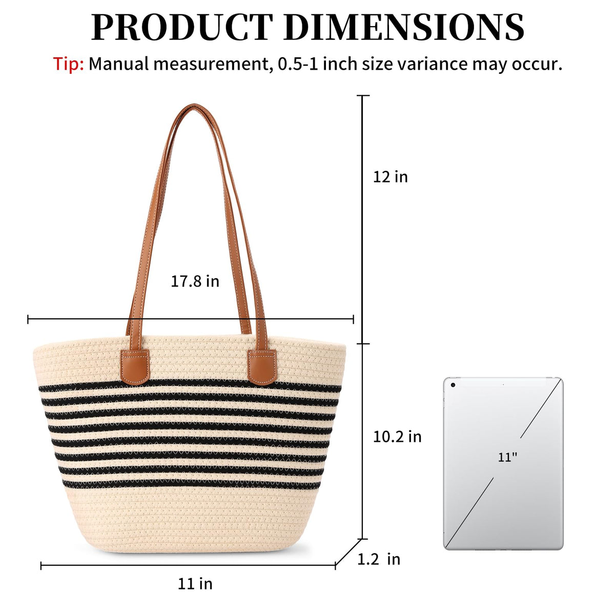 LOUEBICA Women’s Straw Tote Bag Large Woven Shoulder Bag