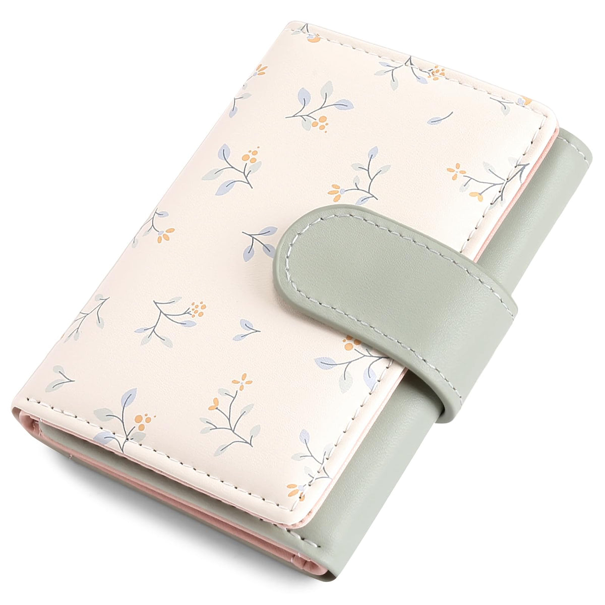 LOUEBICA Small Wallets for Women Trifold Vegan Leather Wallet RFID Blocking Card Holders with ID Window