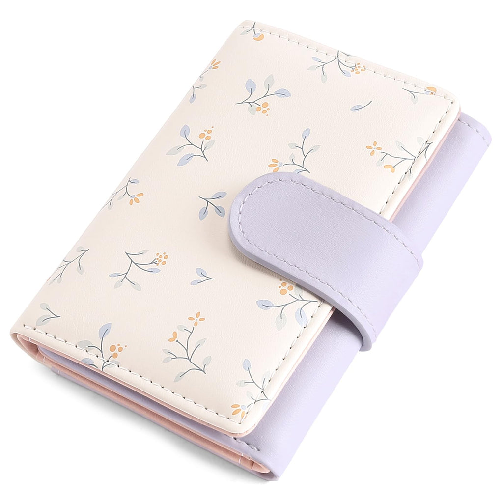 LOUEBICA Small Wallets for Women Trifold Vegan Leather Wallet RFID Blocking Card Holders with ID Window