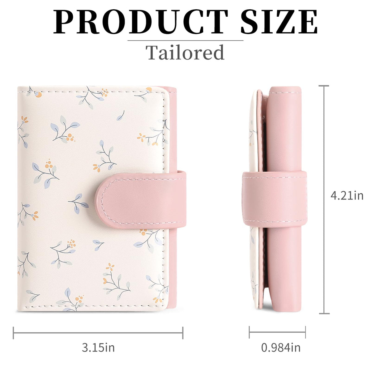 LOUEBICA Small Wallets for Women Trifold Vegan Leather Wallet RFID Blocking Card Holders with ID Window