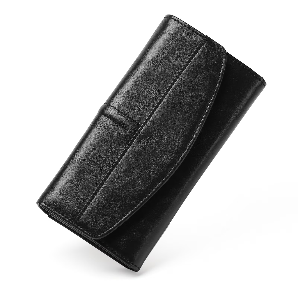 LOUEBICA Womens Wallet Large Capacity Leather RFID Blocking Wallets for Women Clutch Credit Card Holder with Zipper Pocket