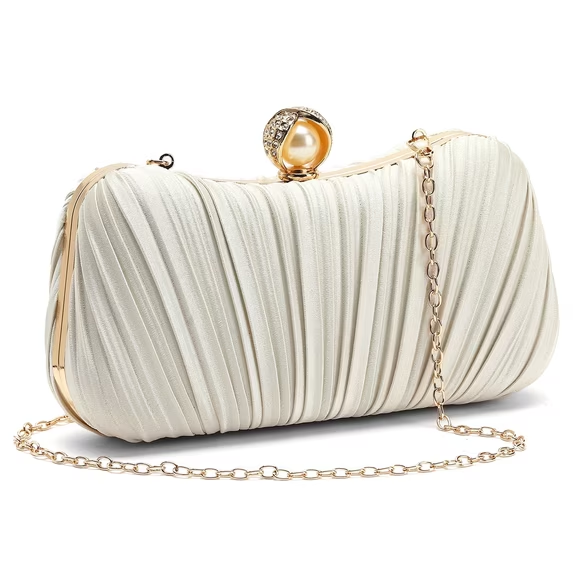 LOUEBICA Vegan Leather Handbag Clutch Purses for Women Formal Stylish Evening Clutch for Weddings, Proms, Cocktail