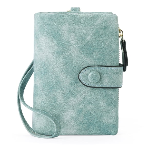 LOUEBICA Small Wallets for Women Leather Bifold RFID Blocking Card Holder Compact Wallet Women with Zipper Coin Pocket