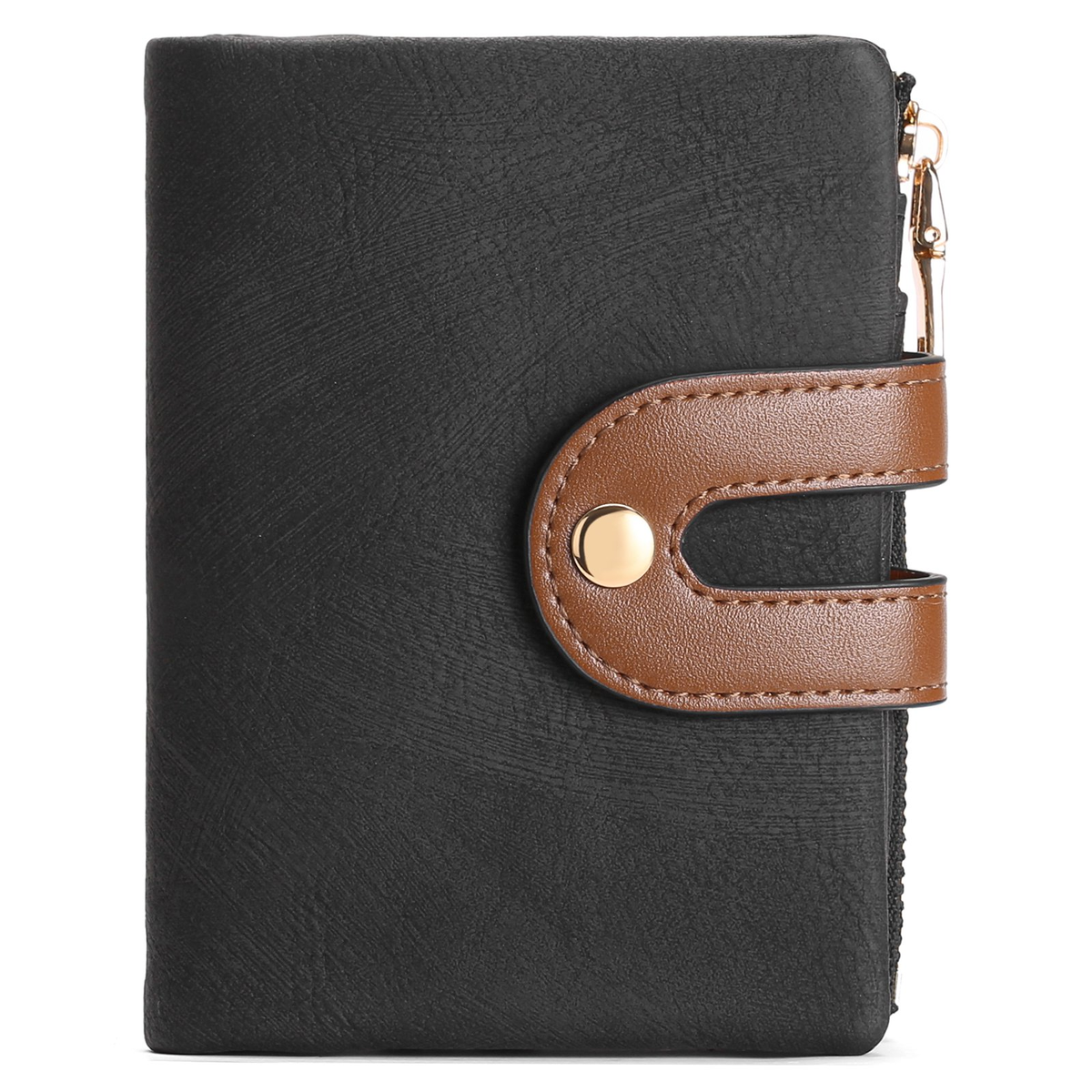 LOUEBICA Small Wallets for Women Leather Bifold RFID Blocking Card Holder Compact Wallet Women with Zipper Coin Pocket