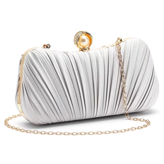 LOUEBICA Vegan Leather Handbag Clutch Purses for Women Formal Stylish Evening Clutch for Weddings, Proms, Cocktail
