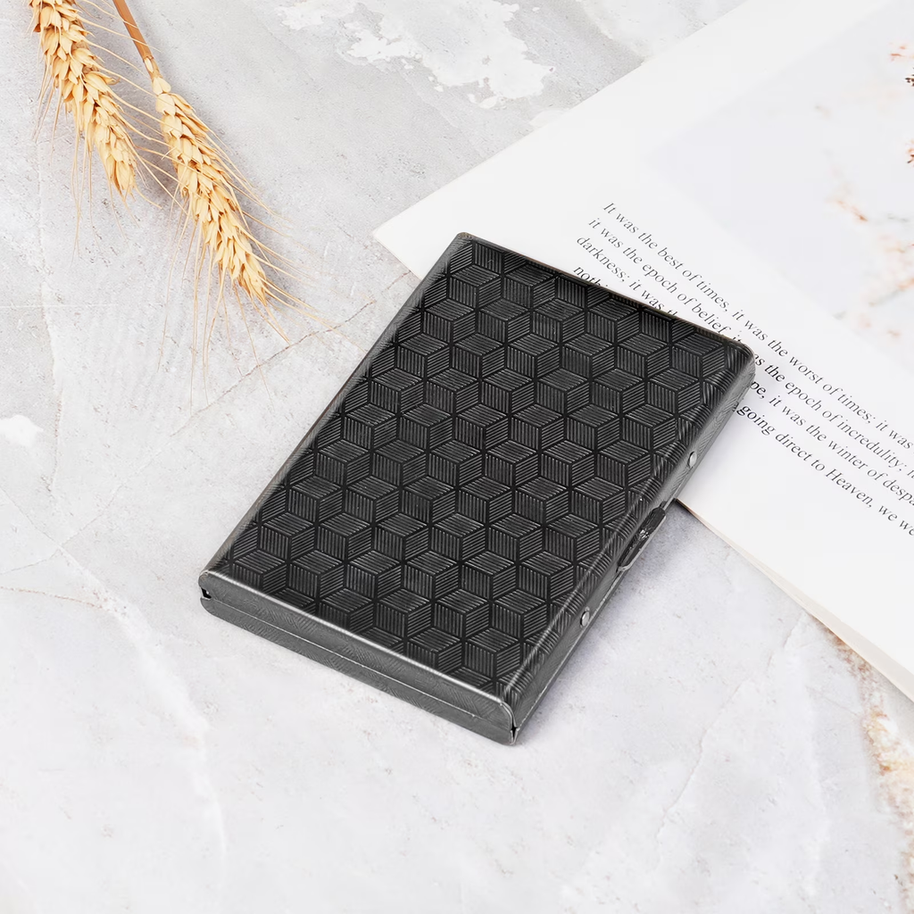 LOUEBICA Slim Credit Card Holder RFID Blocking Credit Card Stainless Steel Metal Wallet Business Card Cases with 6 Slots Men for Women