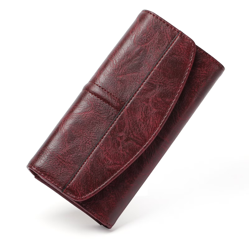 LOUEBICA Womens Wallet Large Capacity Leather RFID Blocking Wallets for Women Clutch Credit Card Holder with Zipper Pocket